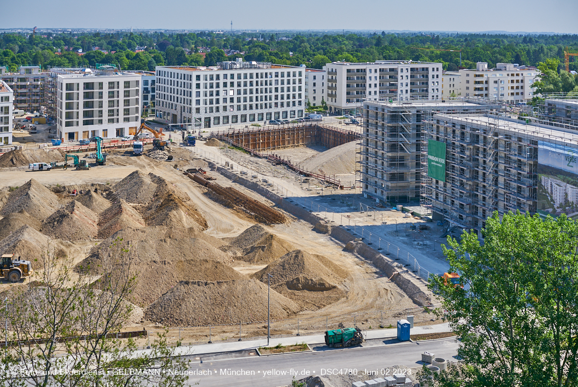 02.06.2023 - aktuelle Fotos von der Baustelle Alexisquartier in Neuperlach in München